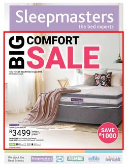 Sleepmasters : Big Comfort Sale (27 Dec 2018 - 13 Jan 2019) While Stocks Last, page 1