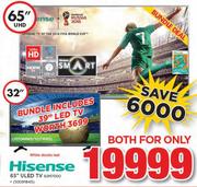 Hisense 65"ULED TV 65M7000 And 39"LED TV-For Both