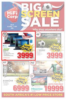 HiFi Corp : Big Screen Sale (25 April - 1 May 2018), page 1