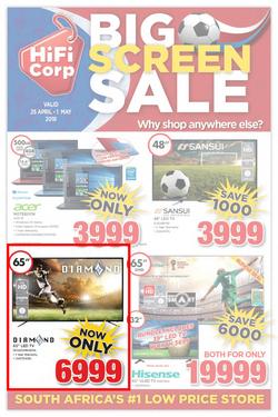 HiFi Corp : Big Screen Sale (25 April - 1 May 2018), page 1