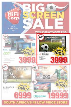 HiFi Corp : Big Screen Sale (25 April - 1 May 2018), page 1