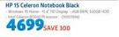 HP 15 Celeron Notebook Black