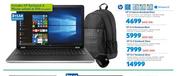 HP 15 i3 Notebook Black Including HP Backpack & Mouse