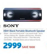 Sony XB41 Black Portable Bluetooth Speaker