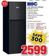KIC 171L Top Freezer Fridge Black(KTF518-18L)