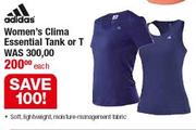 Adidas Women's Clima Essential Tank Or T-Each