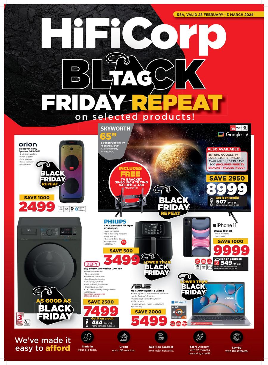 HiFi Corp : Black Tag Friday Repeat (28 February - 03 March 2024 While  Stocks Last) —