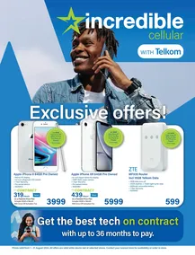 Incredible : Incredible Cellular With Telkom (01 August - 31 August 2024 While Stocks Last)