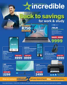 Incredible Connection : Back To Savings For Work & Study (28 February - 31 March 2024 While Stocks Last)