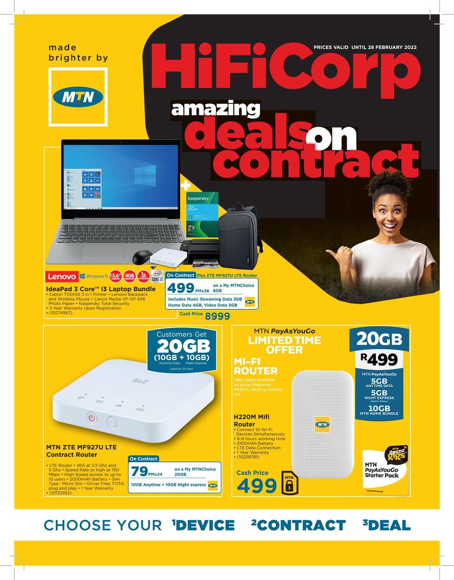 mtn contract deals 2022 catalogue