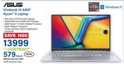 Asus Vivobook 15 AMD Ryzen 5 Laptop-On Mobile Internet Gold