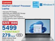 Lenovo Ideapad 1 Celeron Processor Laptop-On Mobile Internet Silver