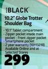Black 10.2” Globe Trotter Shoulder Bag