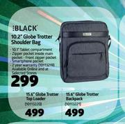 Black 10.2” Globe Trotter Shoulder Bag