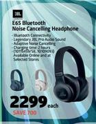 JBL E65 Bluetooth Noise Cancelling Headphone