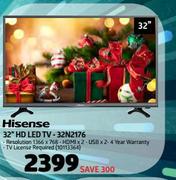 Hisense 32” HD LED TV - 32N2176