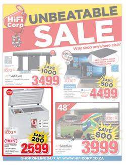 HiFi Corp : Unbeatable Sale (21 Mar - 26 Mar 2019), page 1