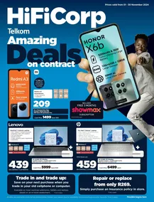 HiFi Corp : Amazing Deals On Contract With Telkom (01 November - 30 November 2024)