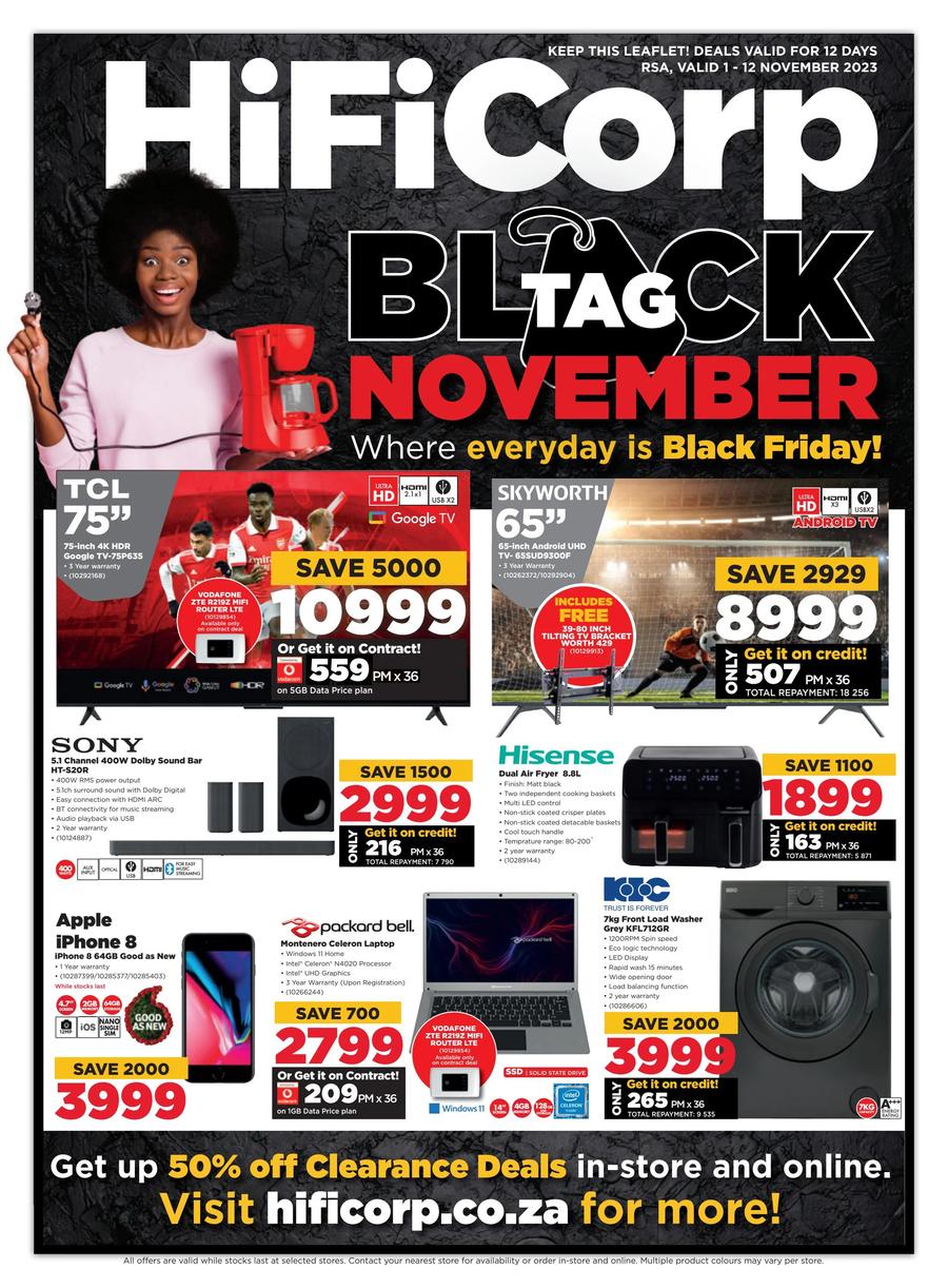 HiFi Corp Black Friday : Black Tag November (01 November - 12