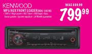 Kenwood MP3/Aux Front Loader(KDC-3051R)