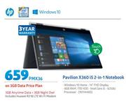 HP Pavilion X360 i5 2 In 1 Notebook-On 3GB Data Price Plan Includes Huawei R218 LTE WiFi Modem