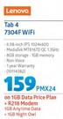 Lenovo Tab 4 7304F WiFi-On 1GB Data Price Plan + R218 Modem