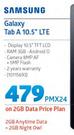 Samsung Galaxy Tab A 10.5" LTE-On 2GB Data Price Plan