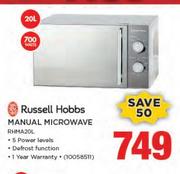 Russell Hobbs 20Ltr Manual Microwave RHMA20L