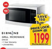 Diamond 34Ltr Grill Microwave DMO34