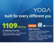 Lenovo Yoga 730 2 In 1-On 10GB Data Price Plan Includes R216 WiFi Modem