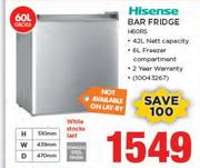 Hisense 60Ltr Bar Fridge H60RS