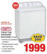 Defy 8Kg Twin Tub Washing Machine DTT166