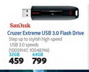 Sandisk Cruzer Extreme USB 3.0 Flash Drive 32GB