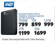 WD Elements 3TB Portable USB 3.0
