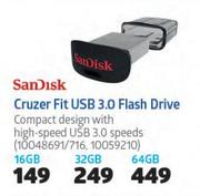 Sandisk Cruzer Fit USB 3.0 Flash Drive 32GB