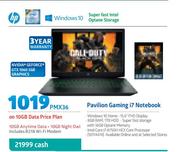 HP Pavilion Gaming i7 Notebook-On 10GB Data Price Plan (Includes R218 WiFi Modem)