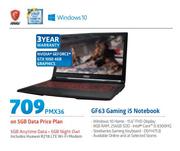 MSI GF63 Gaming i5 Notebook-On 5GB Data Price Plan Includes Huawei R218 LTE WiFi Modem