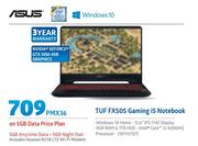Asus TUF FX505 Gaming i5 Notebook-On 5GB Data Price Plan Includes Huawei R218 LTE WiFi Modem