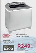 Defy 13Kg Metallic Twin Tub(DTT165)