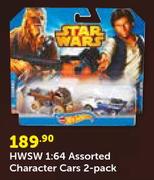Star Wars HWSW 1:64 Assorted Character Cars 2 Pack