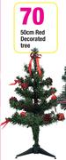 50cm Red Decorated Tree