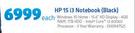 HP 15 i3 Notebook (Black)-Each