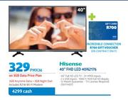 Hisense 40" FHD LED 40N2176-On A 3GB Data Price Plan