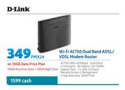 D-Link Wi-Fi AC750 Dual Band ADSL/VDSL Modem Router