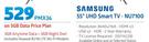 Samsung 55" UHD Smart TV NU7100-On 3GB Data Price Plan Includes Huawei R218 LTE WiFi Modem
