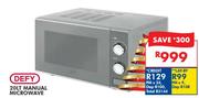Defy 20Ltr Manual Microwave