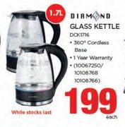 Diamond 1.7Ltr Glass Kettle DCK1716