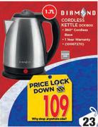 Diamond 1.7Ltr Cordless Kettle DCK1800