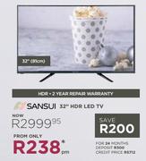 Sansui 32" HDR LED TV