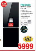 Hisense 420Ltr Mirror Door Fridge H420BMI-WD